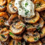 Fried Sliced Mushrooms with Ranch