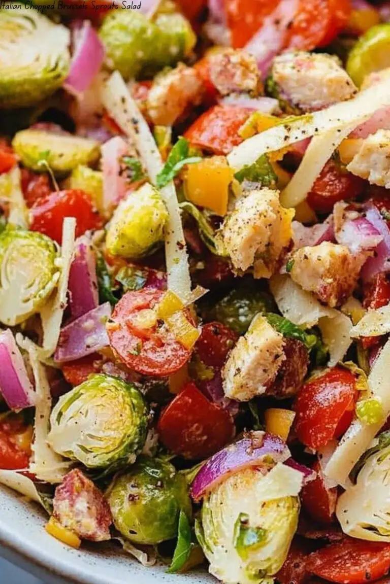 Italian Chopped Brussels Sprouts Salad