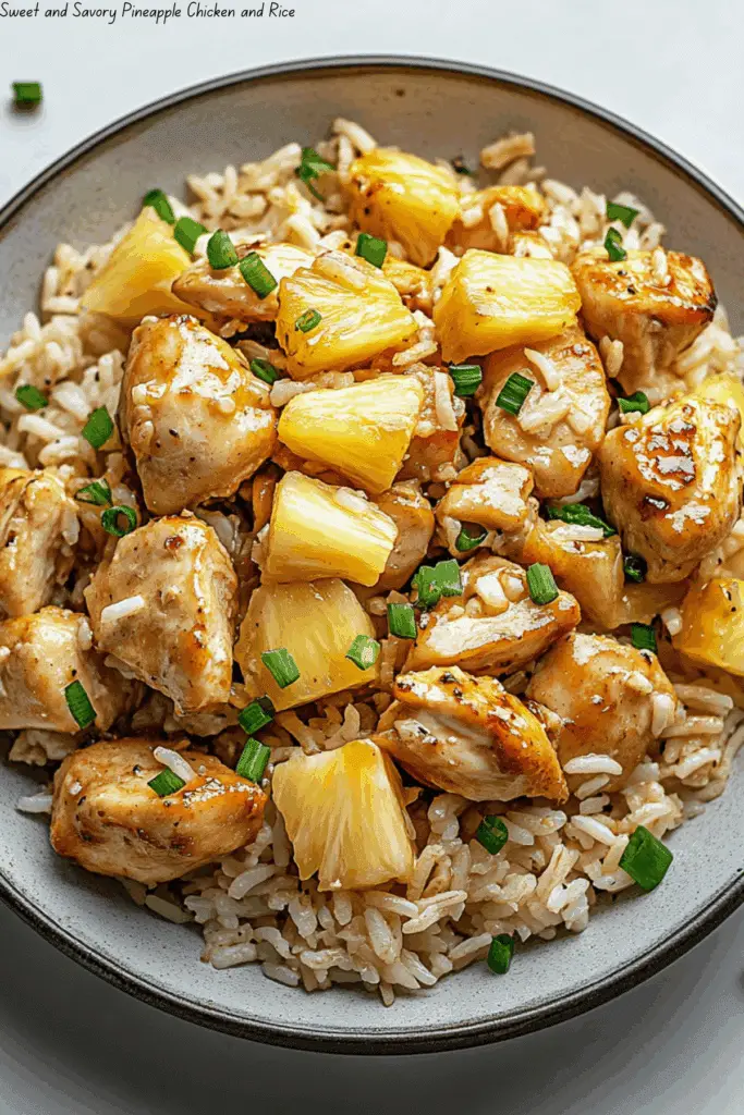 Sweet and Savory Pineapple Chicken and Rice