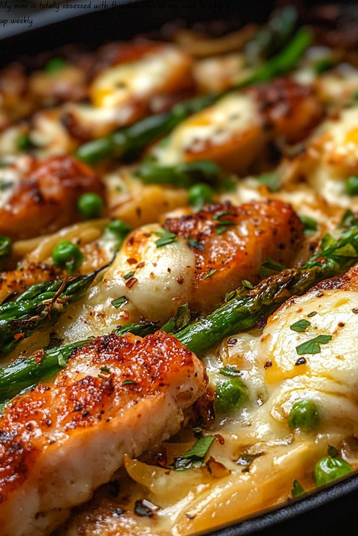 My man is totally obsessed with this dish. He's on my case to whip it up weekly.