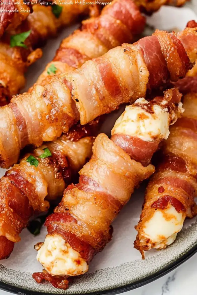 Snack Time Just Got Spicy with Nashville Hot Bacon-Wrapped Mozzarella Sticks