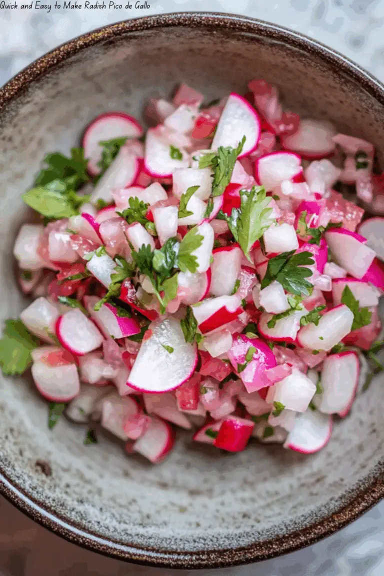 Quick and Easy to Make Radish Pico de Gallo