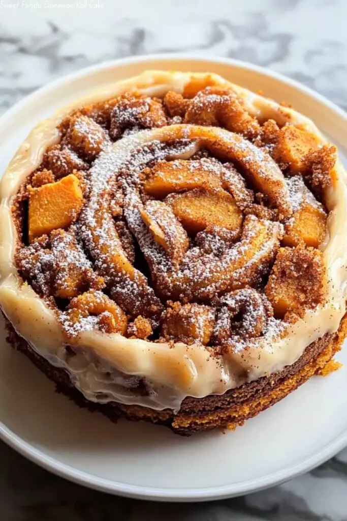 Sweet Potato Cinnamon Roll Cake