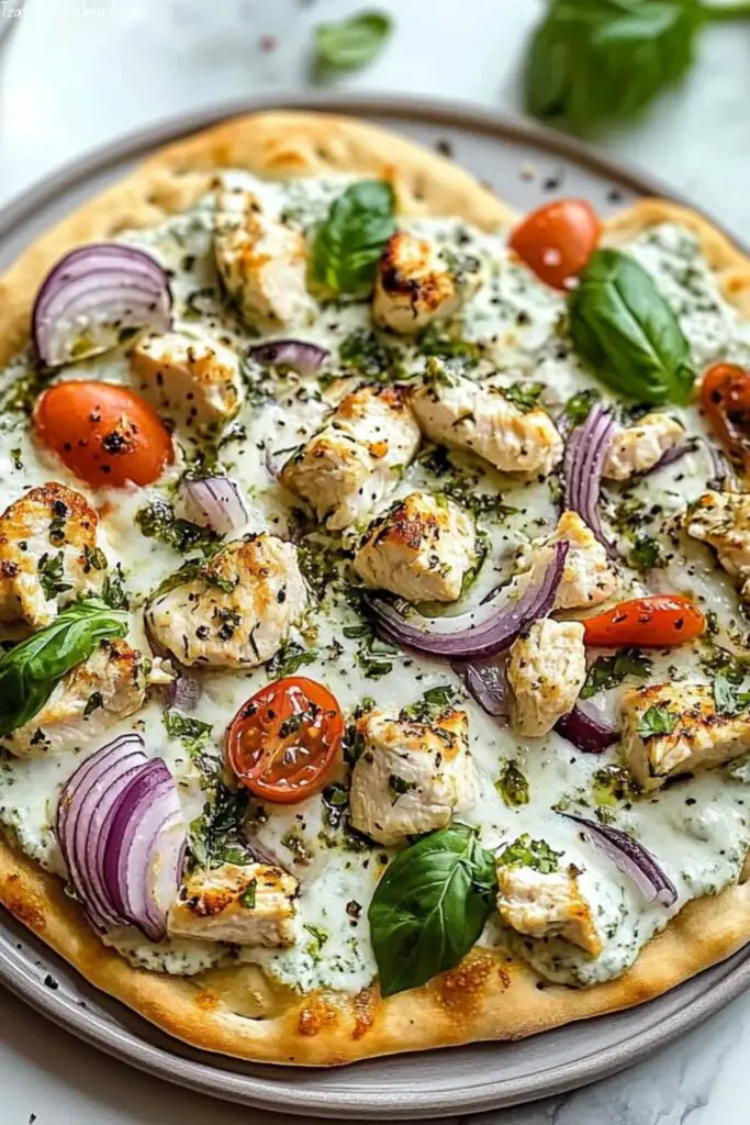 Tzatziki Chicken Pizza