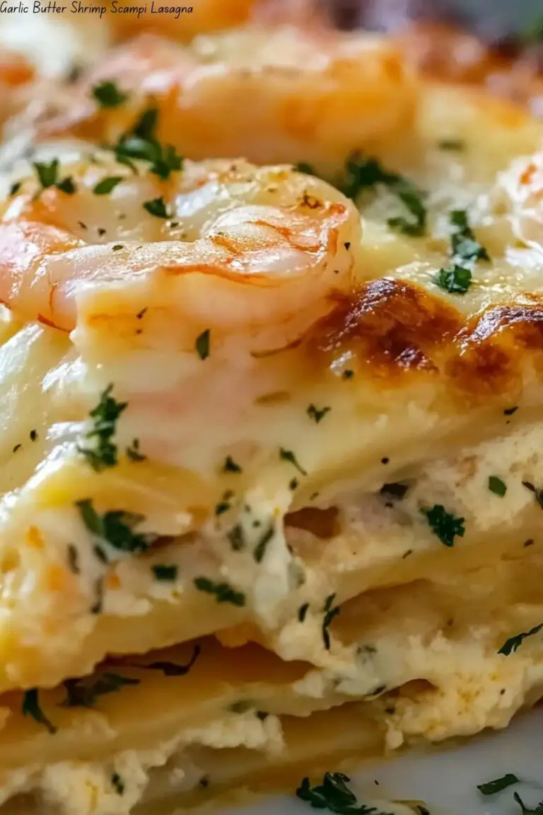 Garlic Butter Shrimp Scampi Lasagna