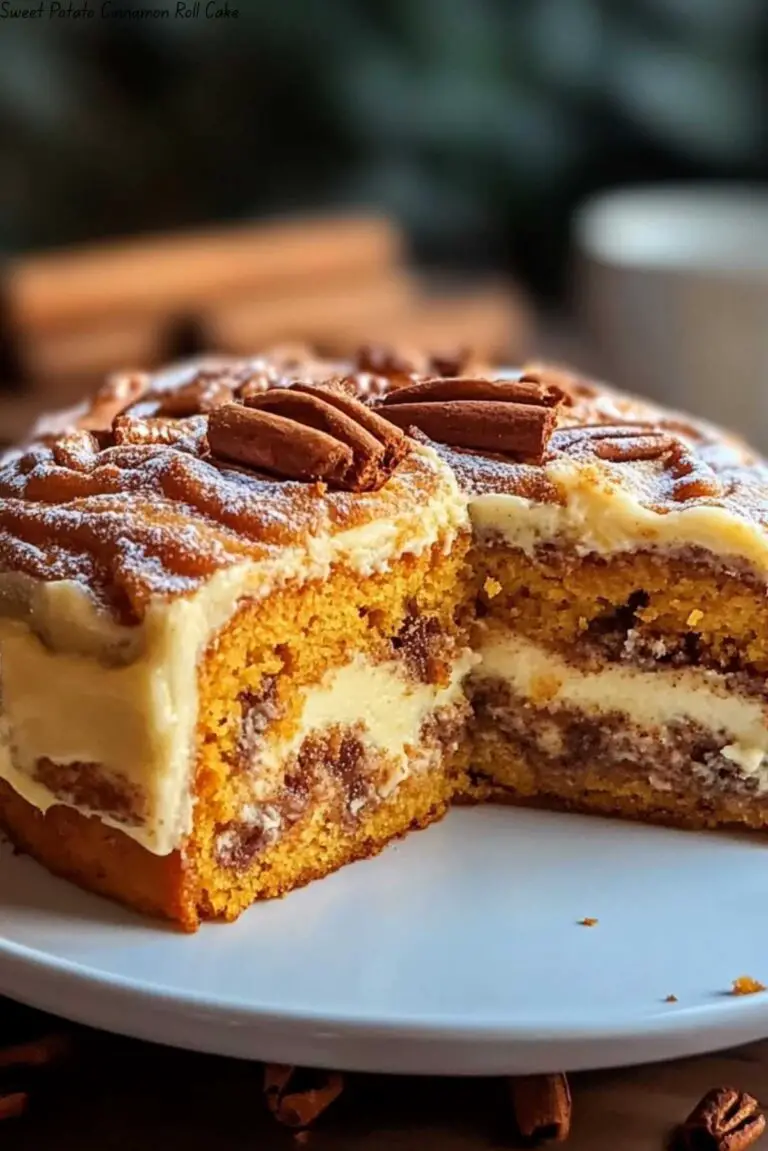 Sweet Potato Cinnamon Roll Cake