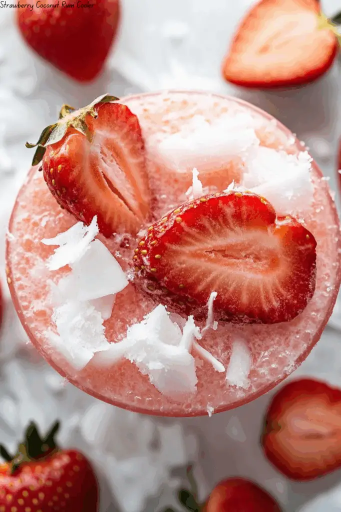 Strawberry Coconut Rum Cooler