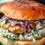 Greek Chicken Burgers with Tzatziki