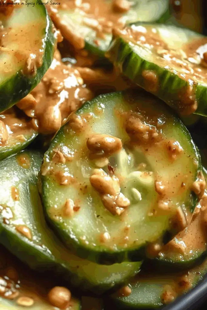 Cucumbers in Spicy Peanut Sauce