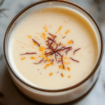 Saffron Almond Milk Tea – A Cozy Sip of Luxury