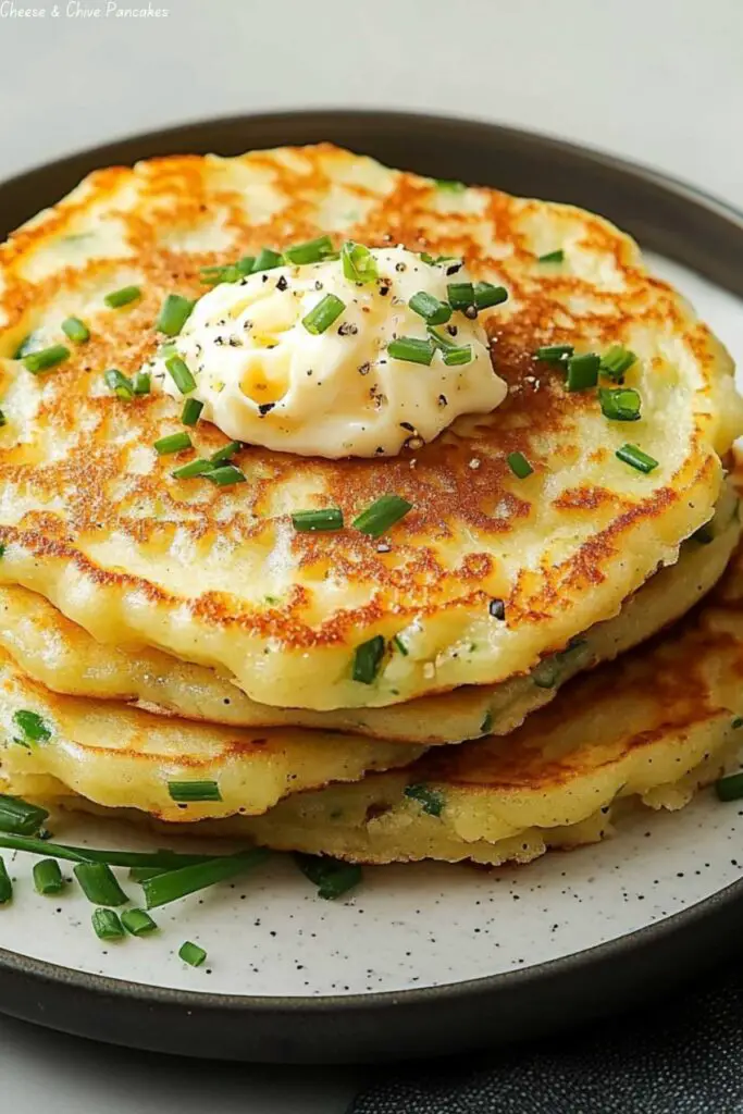 Cheese & Chive Pancakes