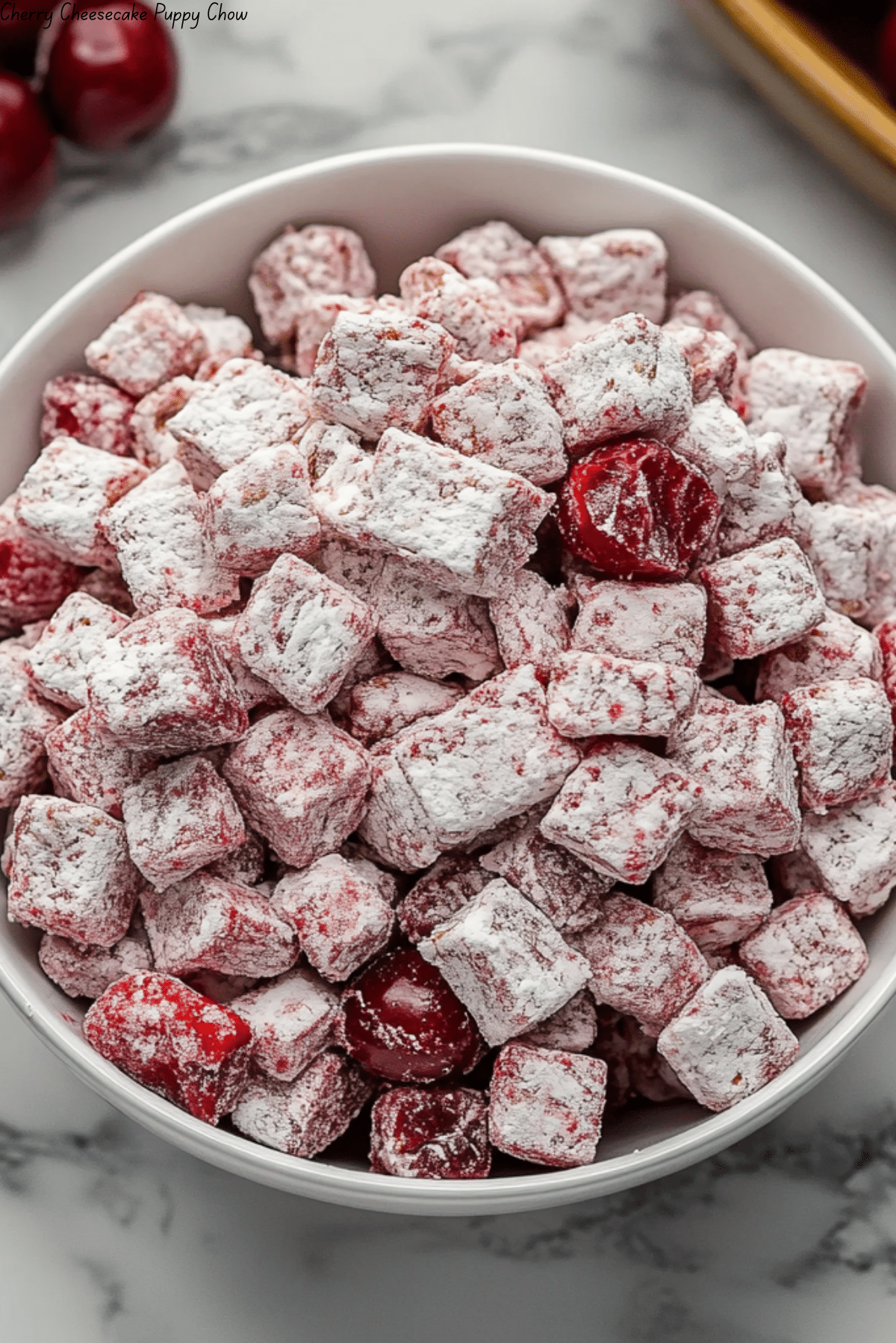 Cherry Cheesecake Puppy Chow