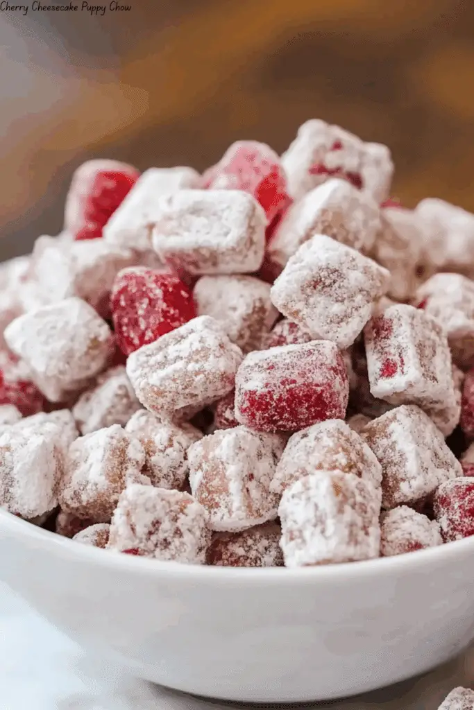 Cherry Cheesecake Puppy Chow