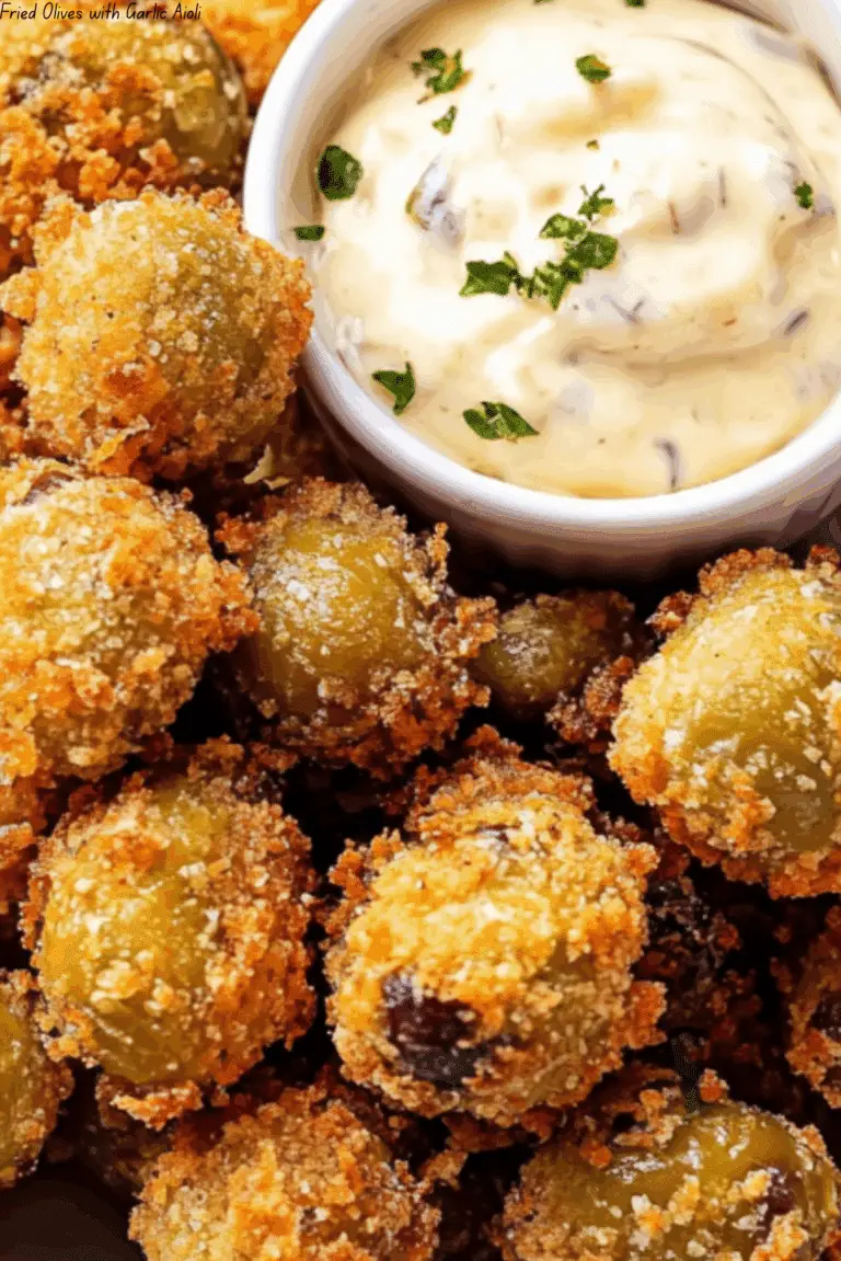 Fried Olives with Garlic Aioli