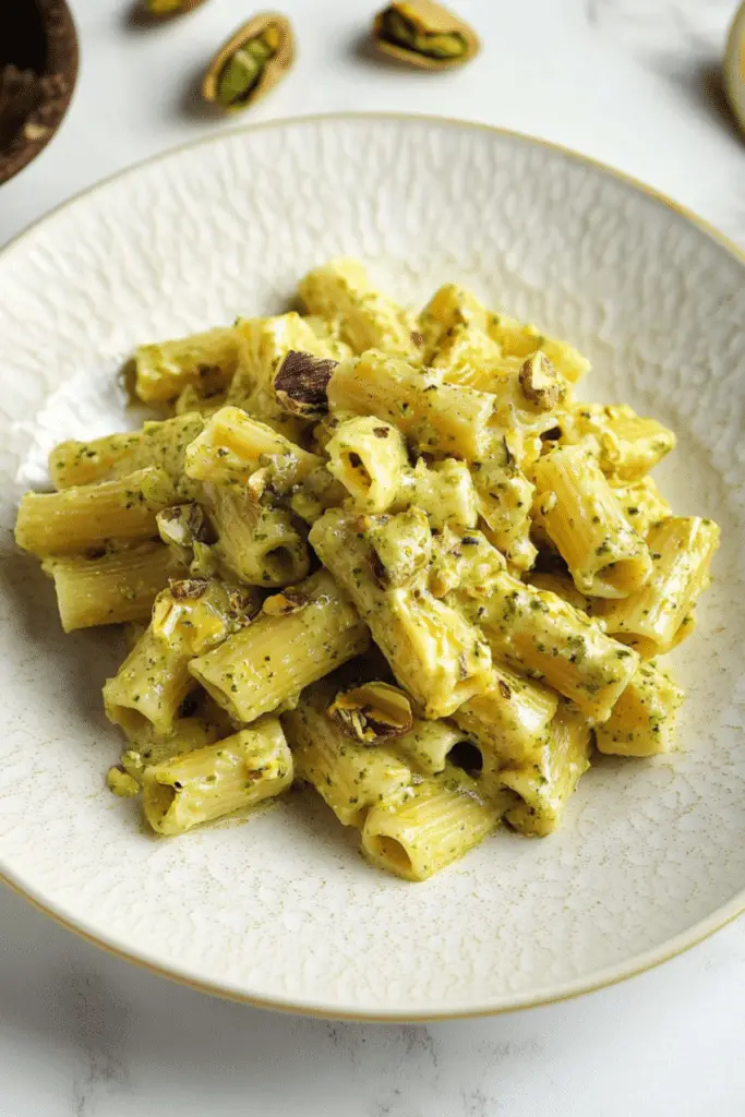 Sicilian Pasta with Creamy Pistachio Sauce