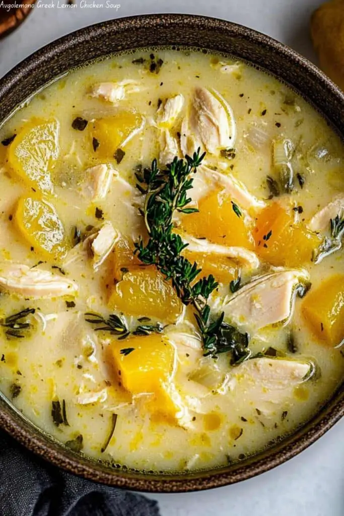 Avgolemono Greek Lemon Chicken Soup