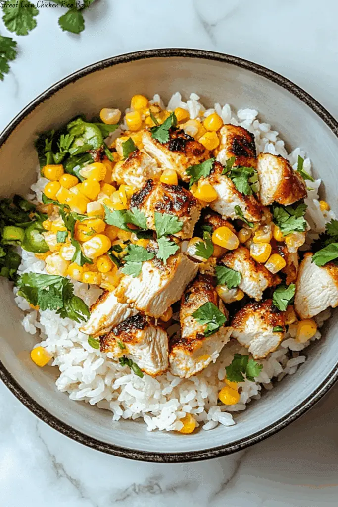 Street Corn Chicken Rice Bowl