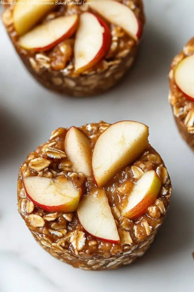 Almond Butter Apple Cinnamon Baked Oatmeal Cups