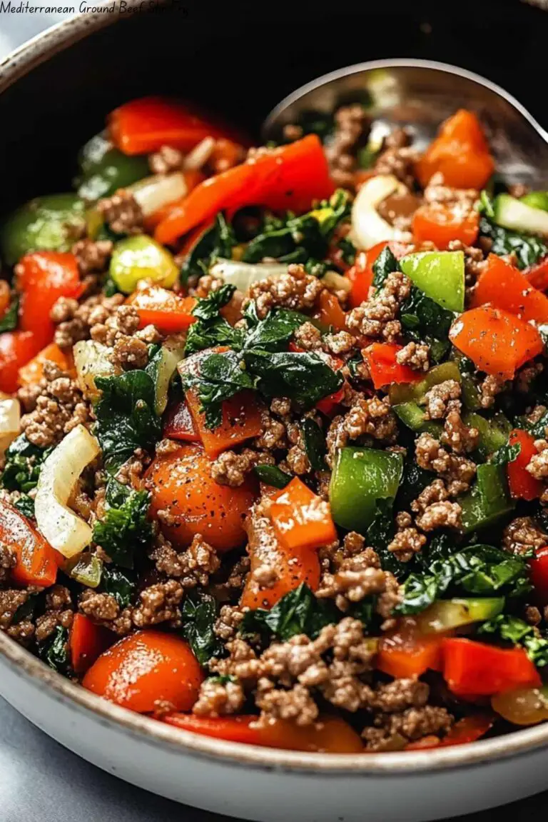 Mediterranean Ground Beef Stir Fry