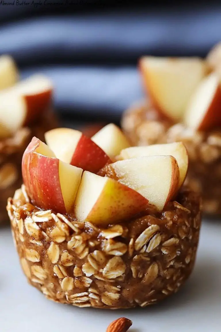 Almond Butter Apple Cinnamon Baked Oatmeal Cups