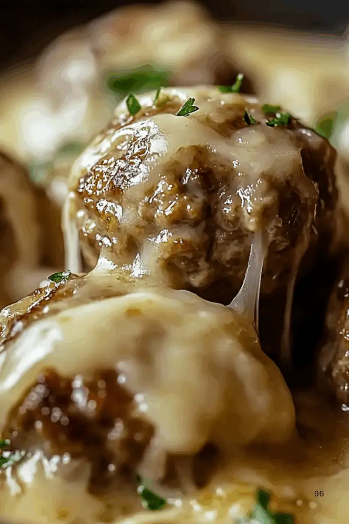 Crock Pot French Onion Meatballs