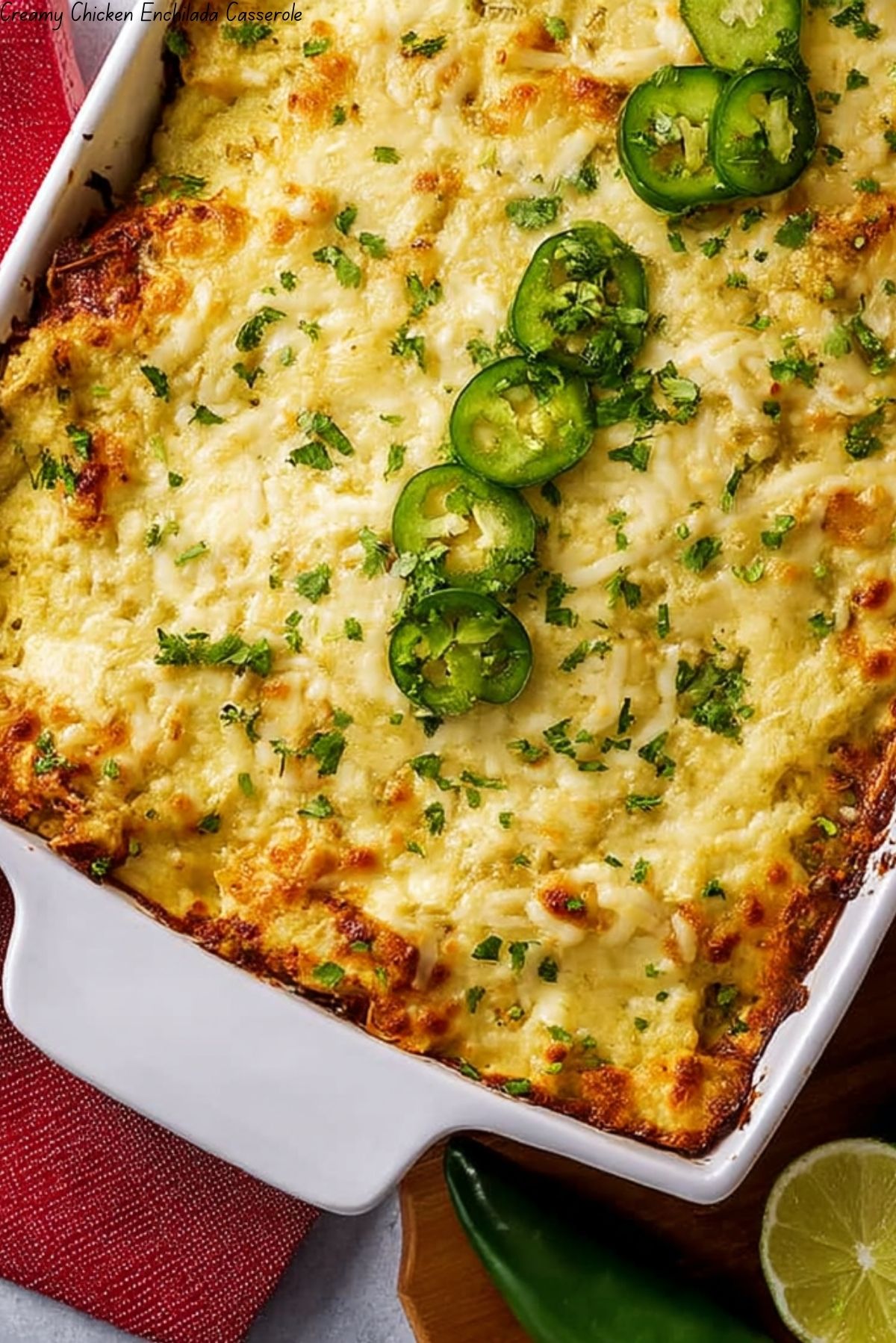 Creamy Chicken Enchilada Casserole