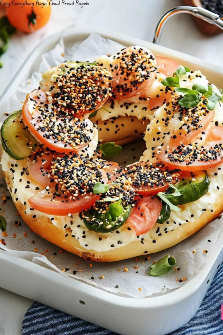 Easy Everything Bagel Cloud Bread Bagels