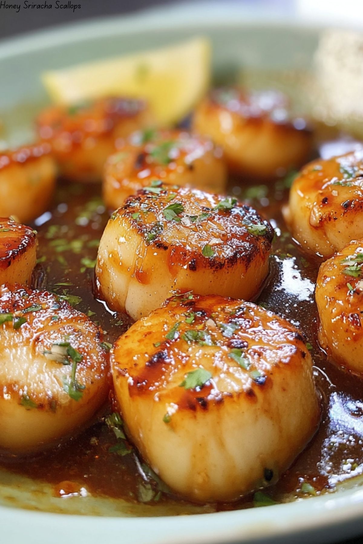 Honey Sriracha Scallops