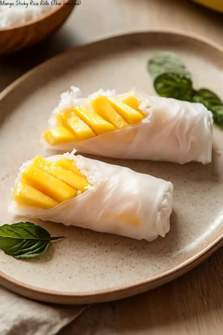 Mango Sticky Rice Rolls {Thai Inspired}