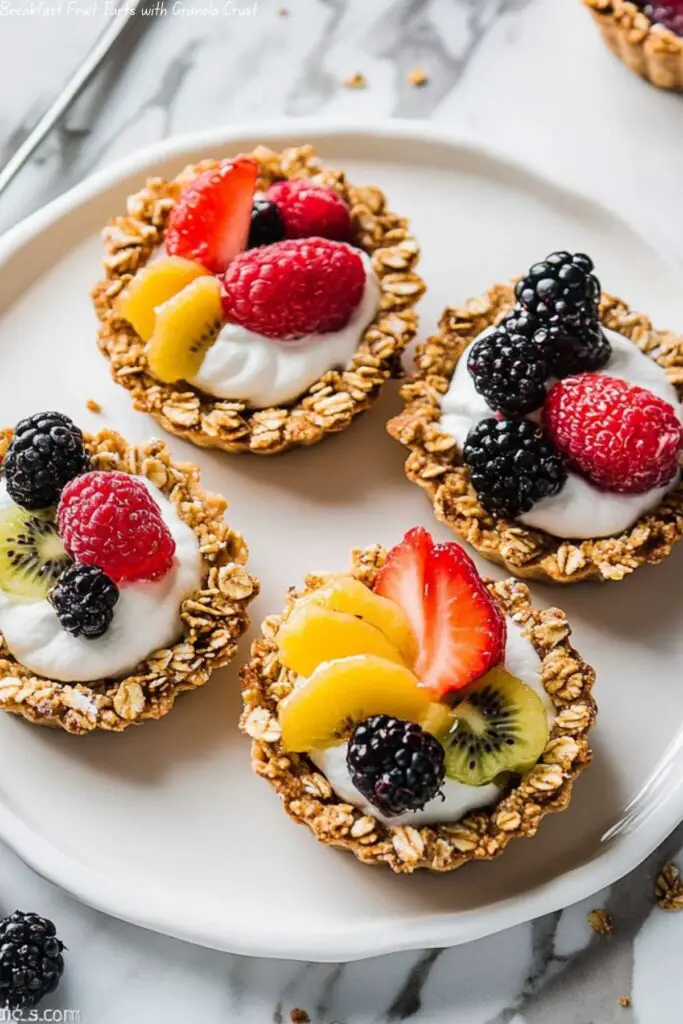 Breakfast Fruit Tarts with Granola Crust