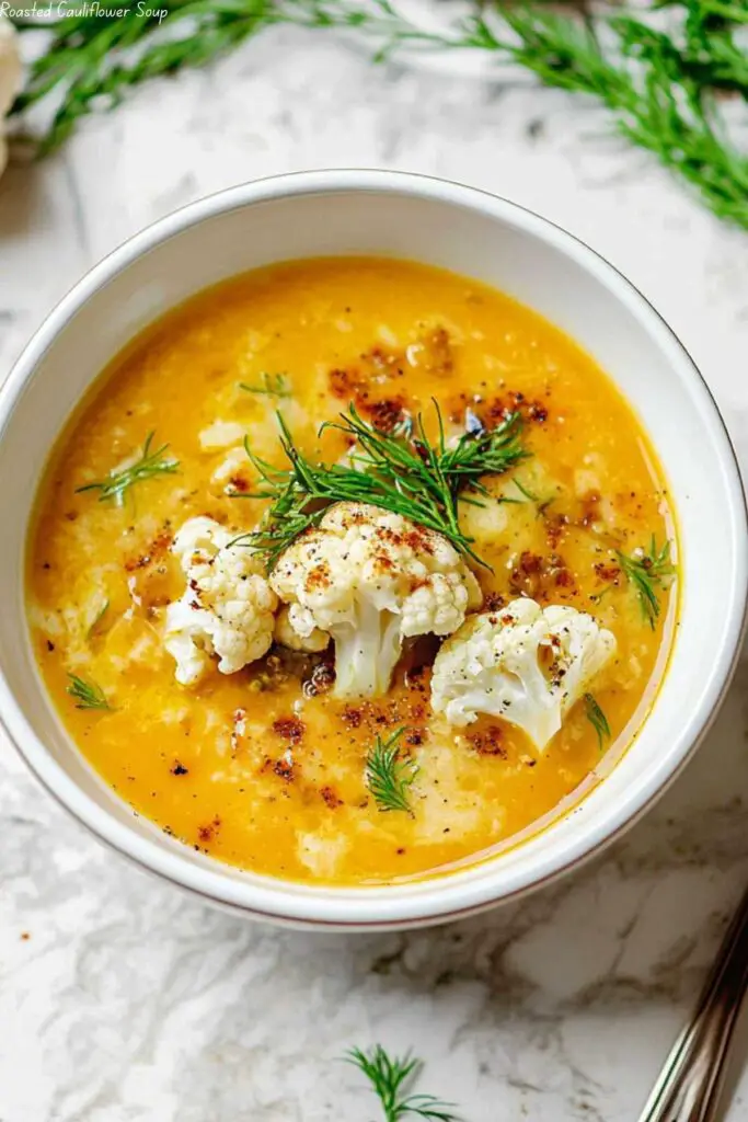 Roasted Cauliflower Soup