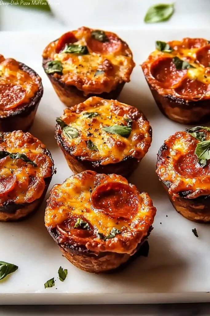 Deep-Dish Pizza Muffins Recipe