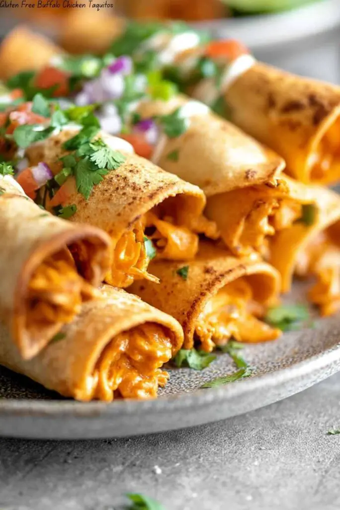 Gluten Free Buffalo Chicken Taquitos