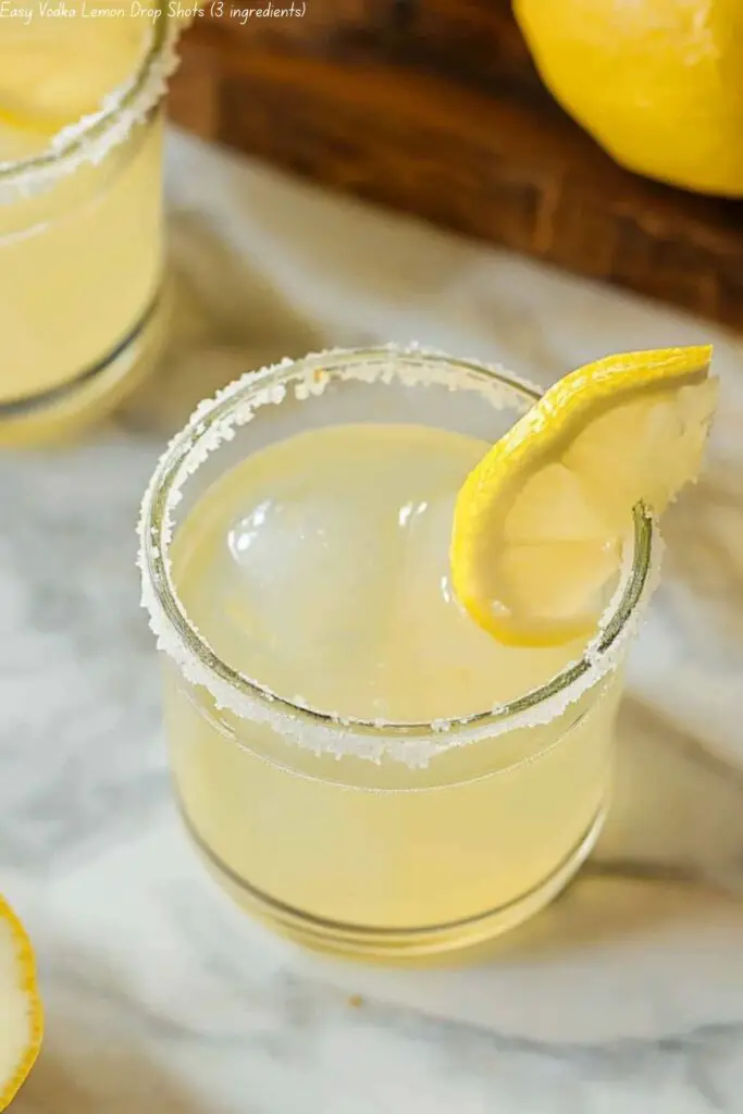 Easy Vodka Lemon Drop Shots (3 ingredients)