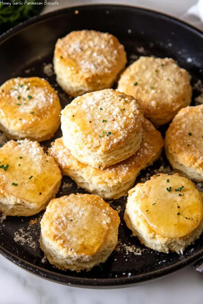 Honey Garlic Parmesan Biscuits
