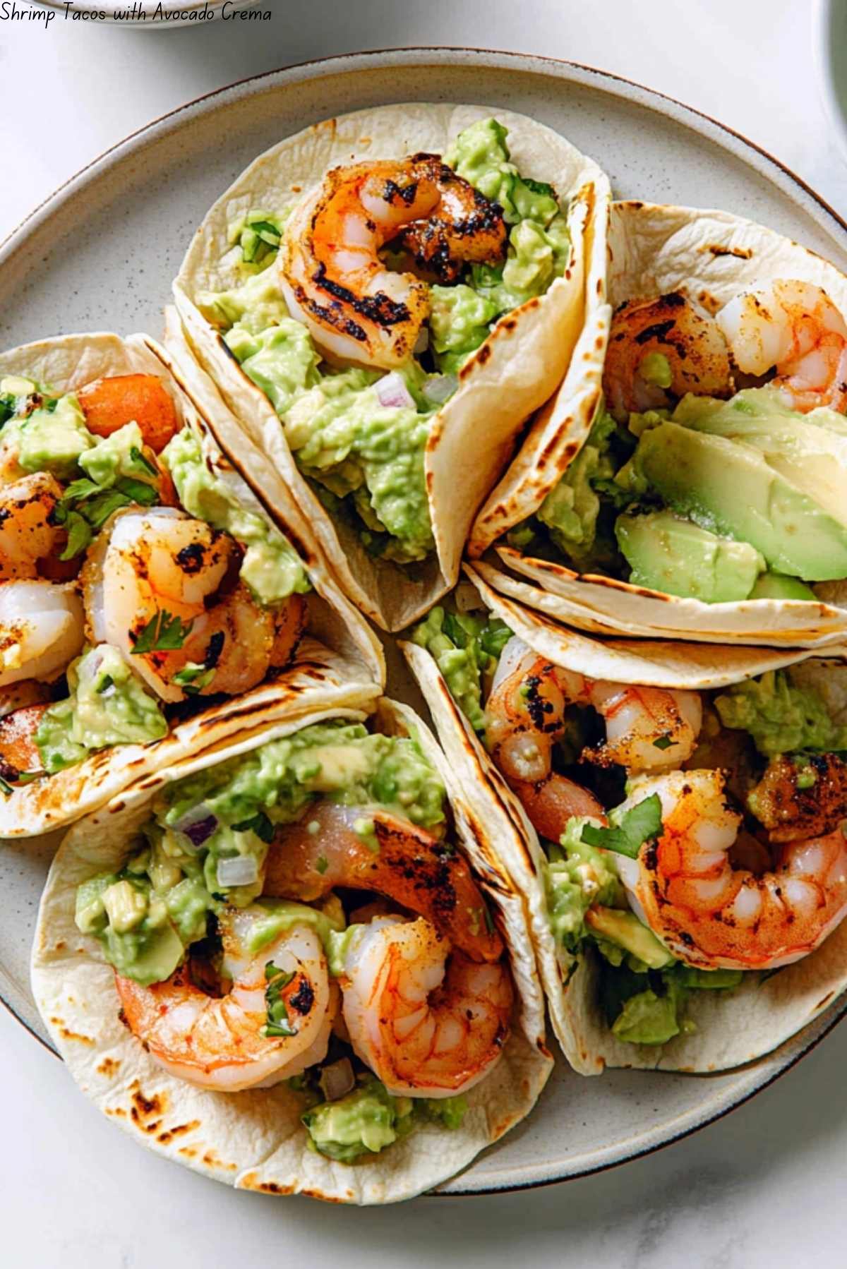 Shrimp Tacos with Avocado Crema