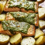 Green Goddess Sheet Pan Salmon & Potatoes