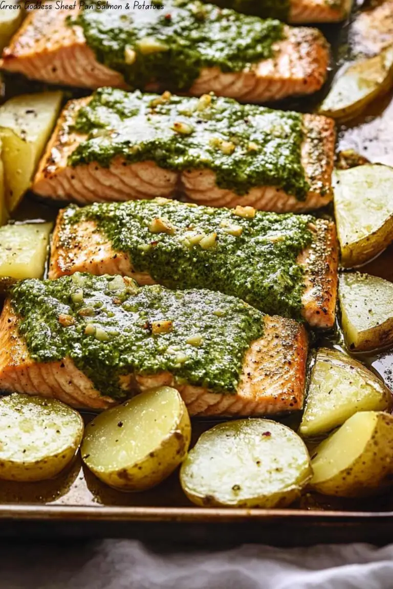 Green Goddess Sheet Pan Salmon & Potatoes