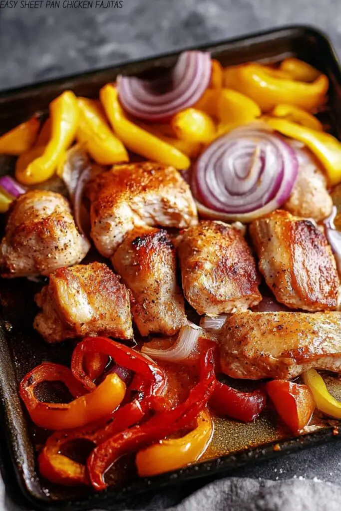 EASY SHEET PAN CHICKEN FAJITAS