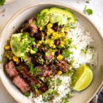 Cilantro Lime Steak and Rice Bowls
