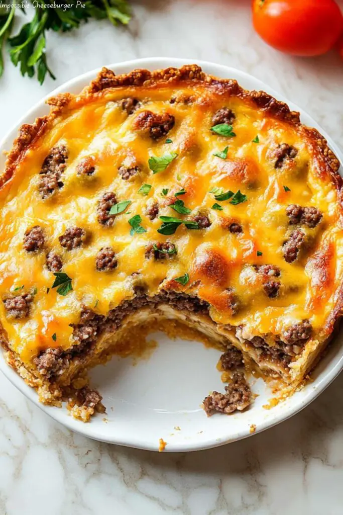 Impossible Cheeseburger Pie
