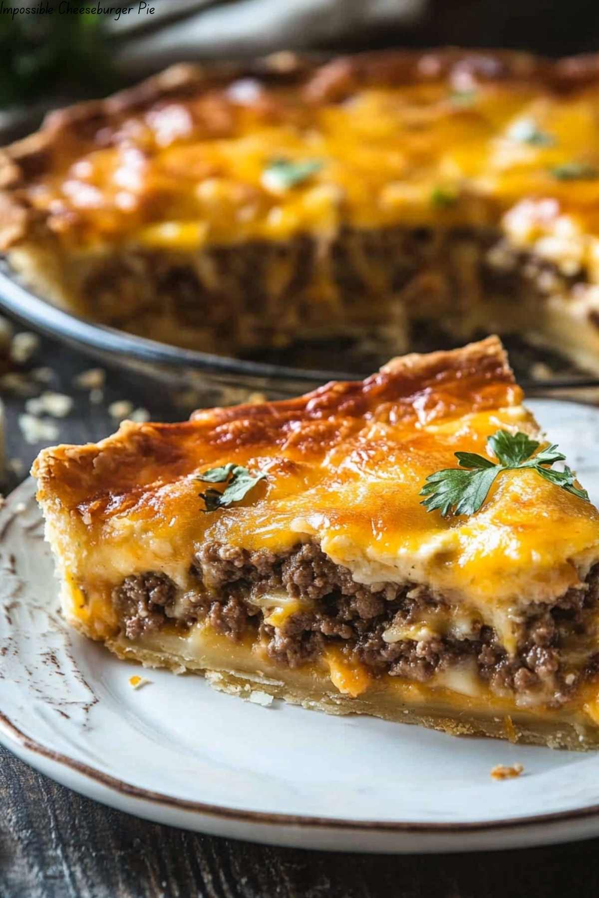 Impossible Cheeseburger Pie