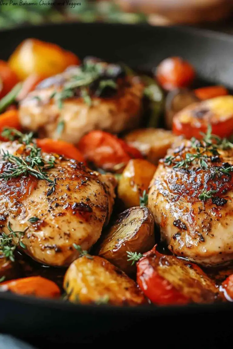 One Pan Balsamic Chicken and Veggies