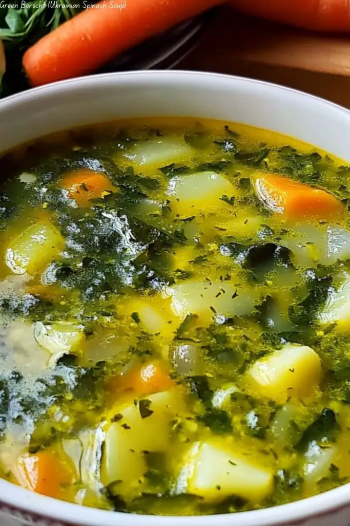 Green Borscht (Ukrainian Spinach Soup)