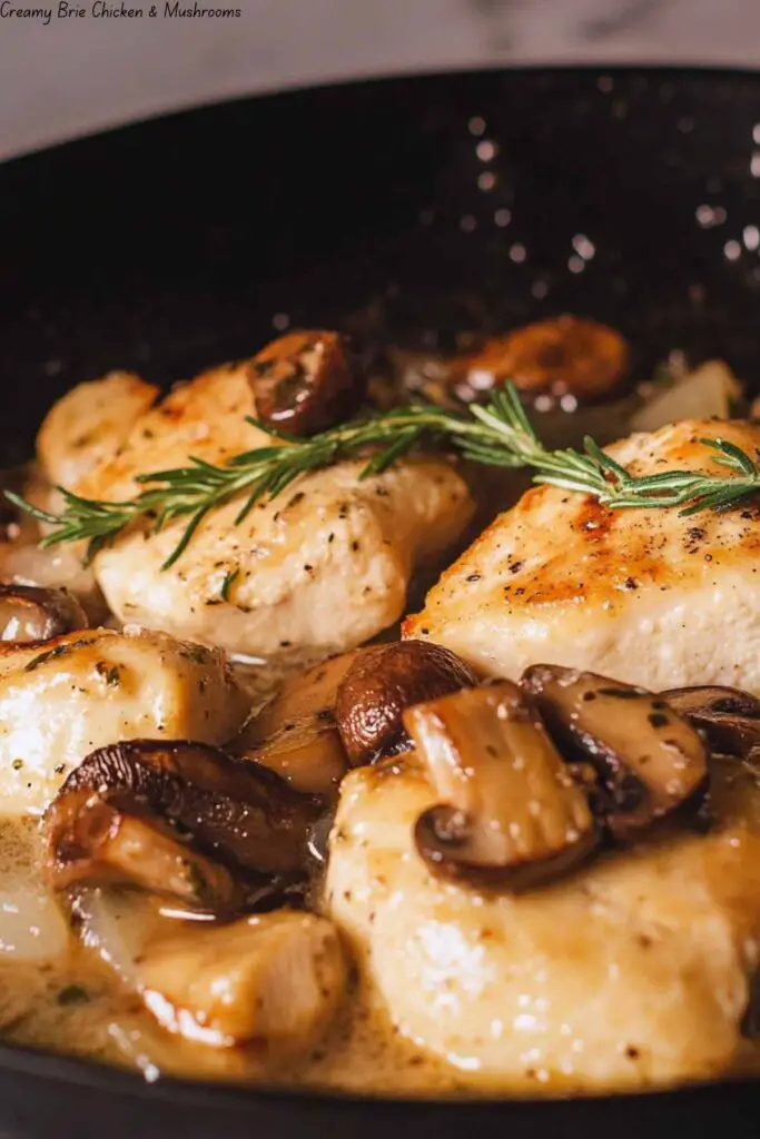 Creamy Brie Chicken & Mushrooms