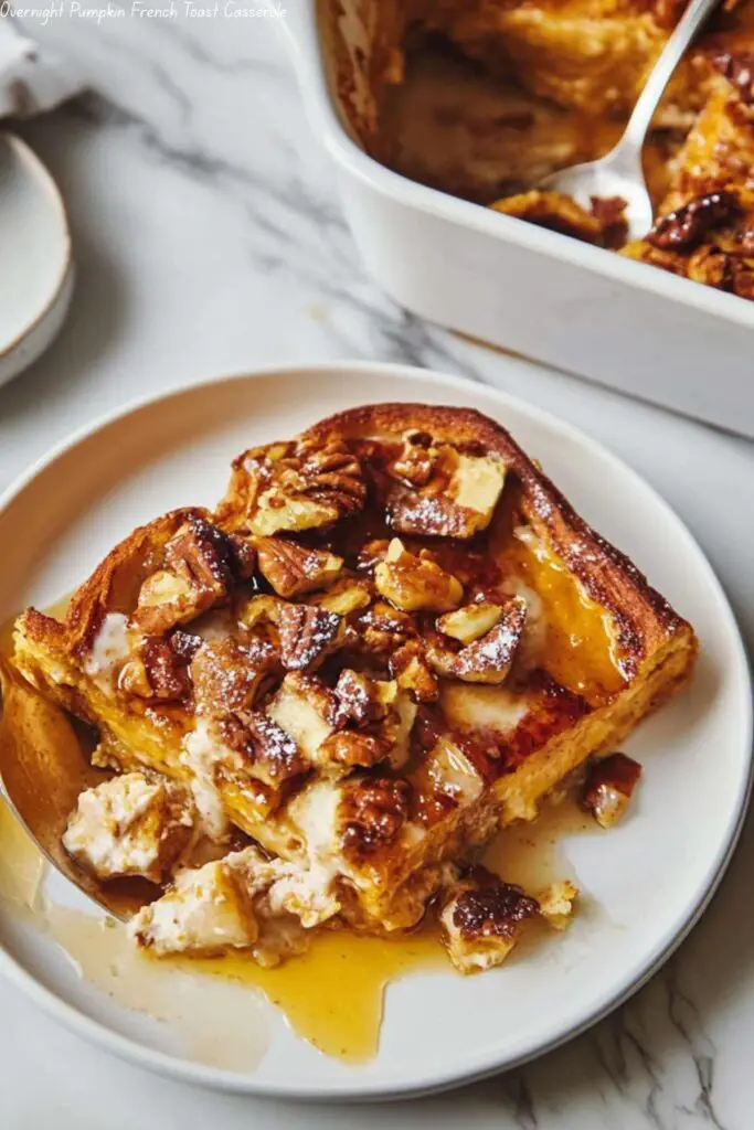 Overnight Pumpkin French Toast Casserole