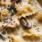 Roasted Garlic White Chicken Lasagna Soup