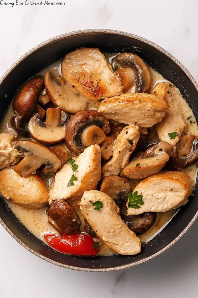 Creamy Brie Chicken & Mushrooms