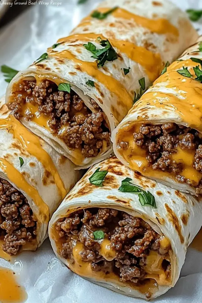 Cheesy Ground Beef Wrap Recipe
