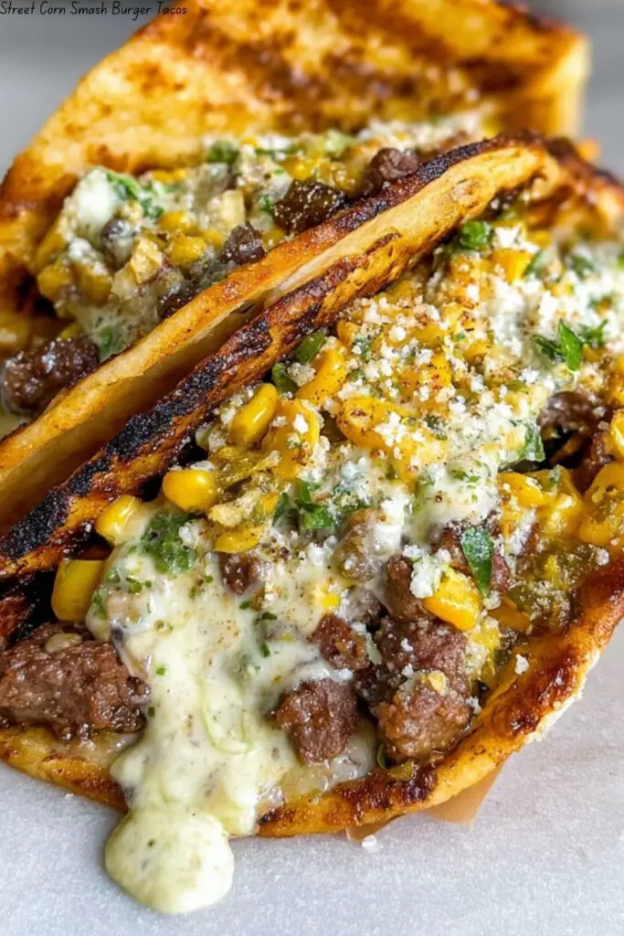Street Corn Smash Burger Tacos
